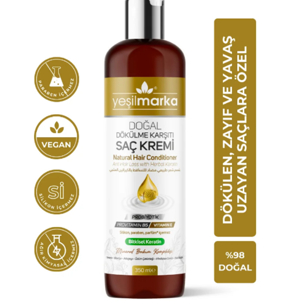 Yeşilmarka Doğal Dökülme Karşıtı Saç Kremi 350 ml