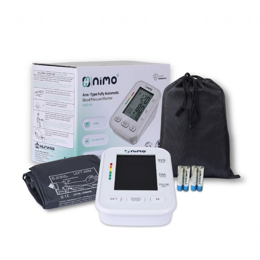 Nimo HKD-04 Dijital Koldan Ölçer Tansiyon Aleti Otomatik Beyaz (DBP-1332)
