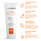 Yeşilmarka Su Bazlı Mavi Işık Filtreli Güneş Kremi SPF 50+ 50 ml